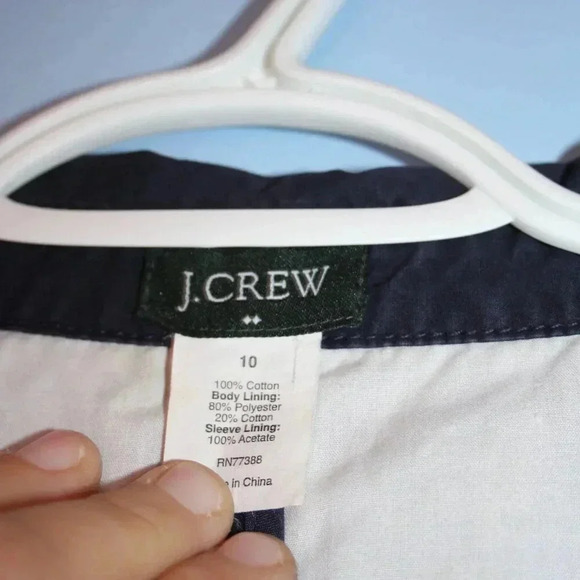 J. Crew Button Front Jacket Navy Blue Size 10 VINTAGE Women's - Picture 8 of 16